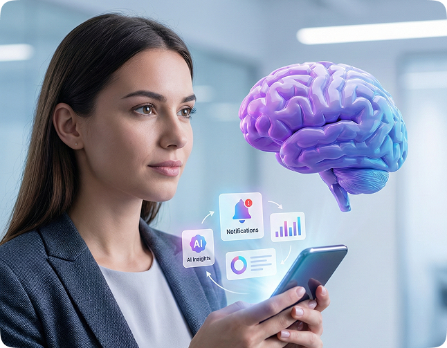 Doctor using AI interface