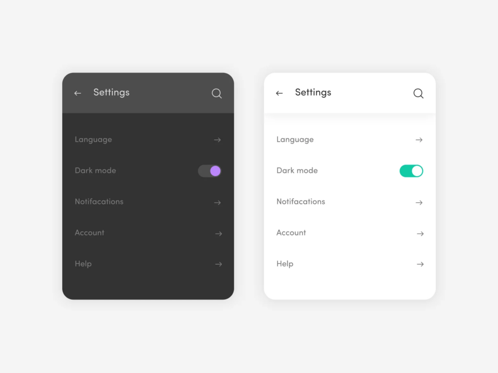 mobile app interface design