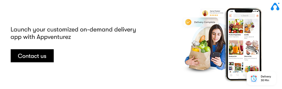 Contact us and launch your own on demand delivery app