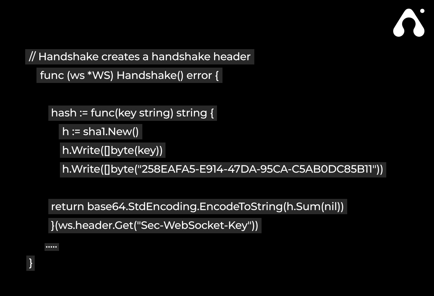 a server must pick relevant headers to respond and achieve handshake alongside