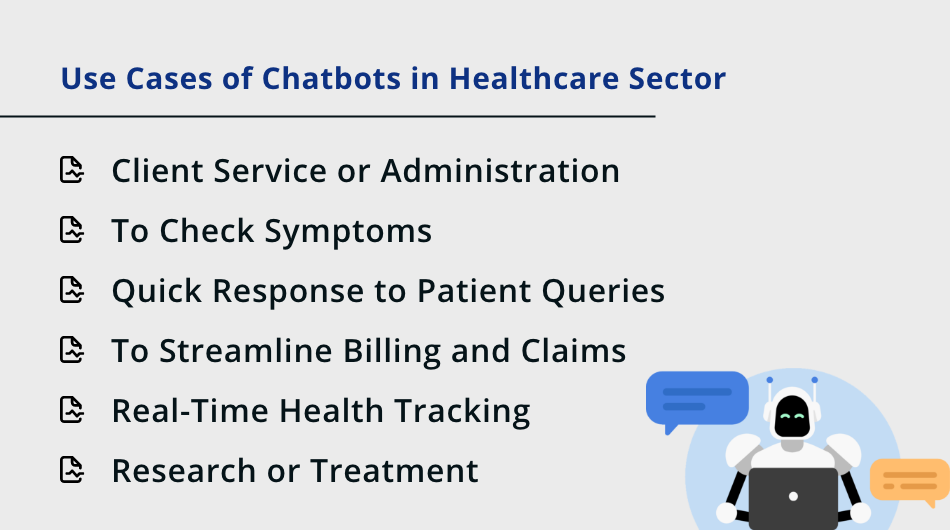 healthcare chatbot use cases