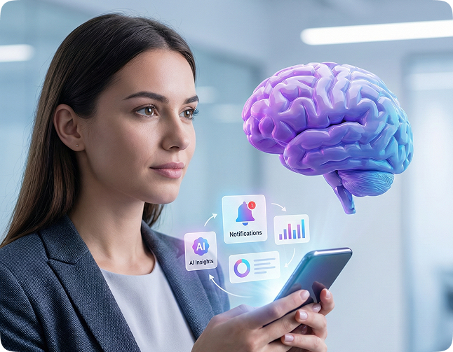 Doctor using AI interface