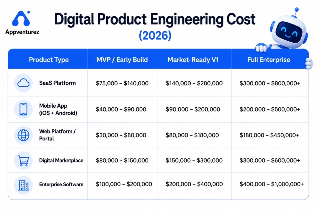 Digital product engineering cost