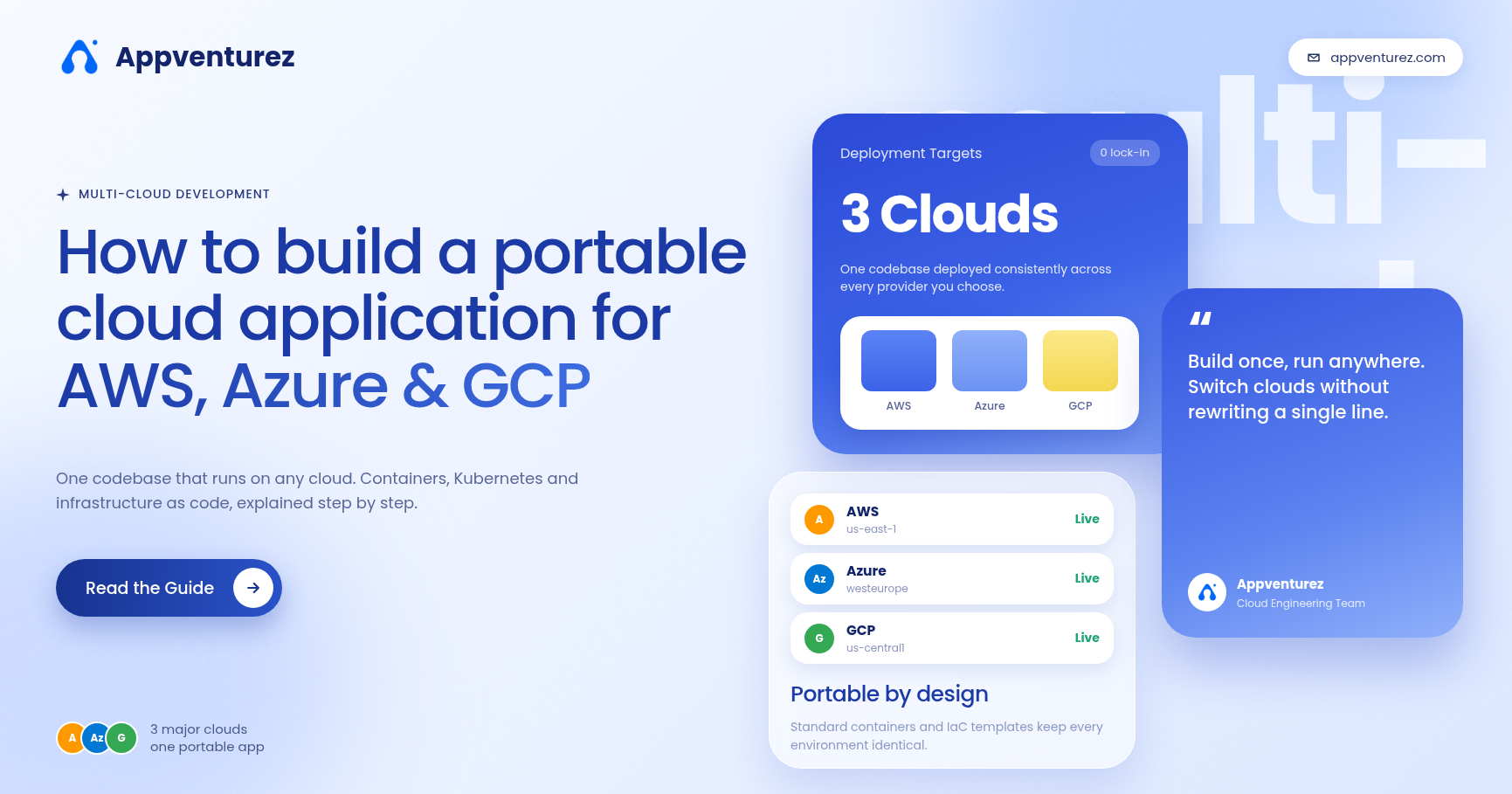 How to Build a Portable Cloud Application for AWS, Azure & GCP